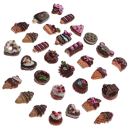 MILISTEN 30 Stück Teiliges Künstliche Dessert Dekorationen Realistische Simulation von Kuchen und Gebäck Fotorequisiten für Heim und Geschäftsdarstellungen für Partys und Veranstaltungen von Milisten