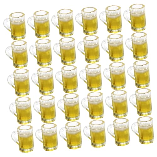 MILISTEN 36 Stück Maßstab Resin Miniatur Bierbecher für Puppenhaus Küche Esszimmer Dekor Mini Shot Gläser für Micro Landschaft Fotorequisiten von Milisten