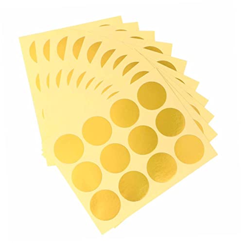 MILISTEN 360 Stück Gold Foil Papier Aufkleber Selbstklebende Stilvolle Dekorative Sticker für Umschläge Diy Scrapbooking und Mehr Runde Form Haftend für Verpackungen und Feiern MILISTEN 360 Stück Gold Foil Papier Aufkleber Selbstklebende Stilvolle Dekorative Sticker für Umschläge Diy Scrapbooking und Mehr Runde Form Haftend für Verpackungen und Feiern von Milisten