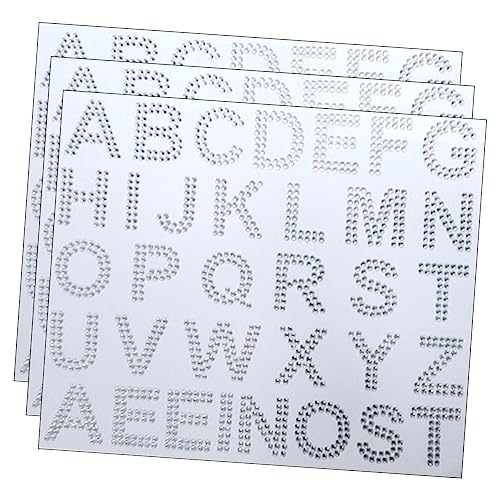 MILISTEN 3Blätter Selbstklebende Acrylbriefaufkleber mit Glitzer Diamantdesign Dekorative Strassbuchstaben für Kreative DIY Projekte Passend für Kleidung Taschen und Accessoires MILISTEN 3Blätter Selbstklebende Acrylbriefaufkleber mit Glitzer Diamantdesign Dekorative Strassbuchstaben für Kreative DIY Projekte Passend für Kleidung Taschen und Accessoires von Milisten