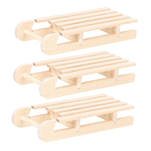 MILISTEN 3Stücke Holzschlitten Unvollendete Weihnachtsdekoration für Puppenhaus und Festlicher Zierschmuck für Weihnachten und Besondere Anlässe MILISTEN 3Stücke Holzschlitten Unvollendete Weihnachtsdekoration für Puppenhaus und Festlicher Zierschmuck für Weihnachten und Besondere Anlässe von Milisten