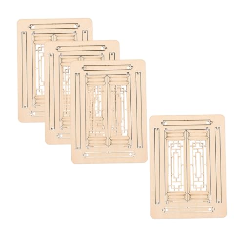 MILISTEN 4 Stück Fenstergebäudemodell Miniatur-Holzrahmen Miniatur-Zubehör Terrariumlieferungen Puppenhausfenster aus Holz Puppenhausmöbel Mini-Fenster hölzern Light Brown MILISTEN 4 Stück Fenstergebäudemodell Miniatur-Holzrahmen Miniatur-Zubehör Terrariumlieferungen Puppenhausfenster aus Holz Puppenhausmöbel Mini-Fenster hölzern Light Brown von Milisten