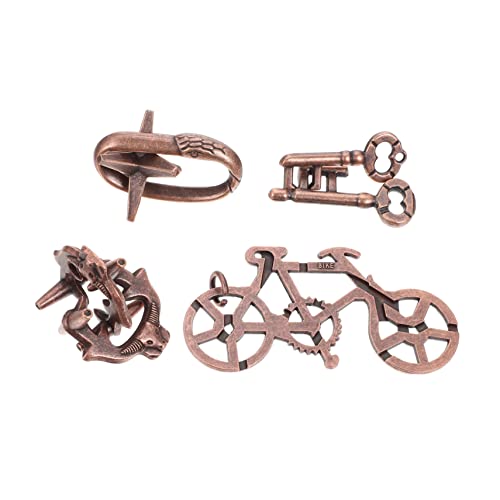 MILISTEN 4 Stück Intellektuelle Ring-Abstandsspielzeug Lernspielzeug mit chinesischem Ring iq pädagogisches Puzzle- sperren Gehirntester aus Metall Zinklegierung MILISTEN 4 Stück Intellektuelle Ring-Abstandsspielzeug Lernspielzeug mit chinesischem Ring iq pädagogisches Puzzle- sperren Gehirntester aus Metall Zinklegierung von Milisten