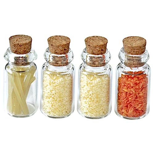 MILISTEN 4 Stück Miniatur Gewürzflasche Teilig aus Sicherem Detailgetreues Puppenhaus Zubehör für Küchen und DIY Miniaturszenen Langlebige Mini Dekoration für Spielspaß von Milisten