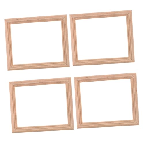 MILISTEN 4 Stück Puppenhausregal Handwerk Mini Dekoration Rahmen Fenster Anzeige Küchenzubehör Für Puppenstuben Puppenhaus Holz 1 Puppenhaus Im Maßstab 12 Handgefertigt Khaki Hölzern von Milisten