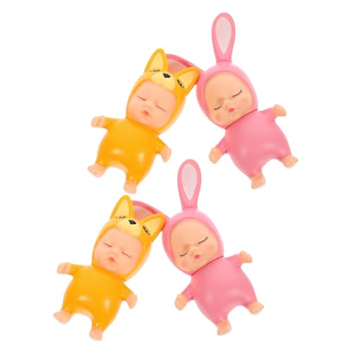 MILISTEN 4 Stück Schlafende Babykuchendekoration Dekorationen Dessert Topper backen für Kuchendeckel schlafendes kuchenverzierungen entzückende Tortenverzierung Kuchen -Topper PVC von Milisten