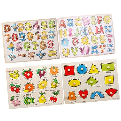 MILISTEN 4 Stück Teiliges Holz Steckpuzzle für Pädagogisches Lernspielzeug Fördert Hand Auge Koordination und Gehirnentwicklung Bunte Vorschulpuzzles für Kleinkinder MILISTEN 4 Stück Teiliges Holz Steckpuzzle für Pädagogisches Lernspielzeug Fördert Hand Auge Koordination und Gehirnentwicklung Bunte Vorschulpuzzles für Kleinkinder von Milisten