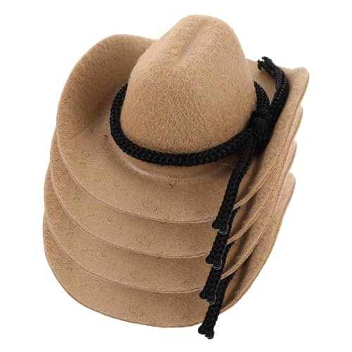 MILISTEN 4 Stück Teiliges Mini Cowboy Hüte Miniature Western Cowboy Caps aus Tiny Beanie Cowgirl Accessoires für Puppen Basteln Partydekoration und Kunstprojekte von Milisten