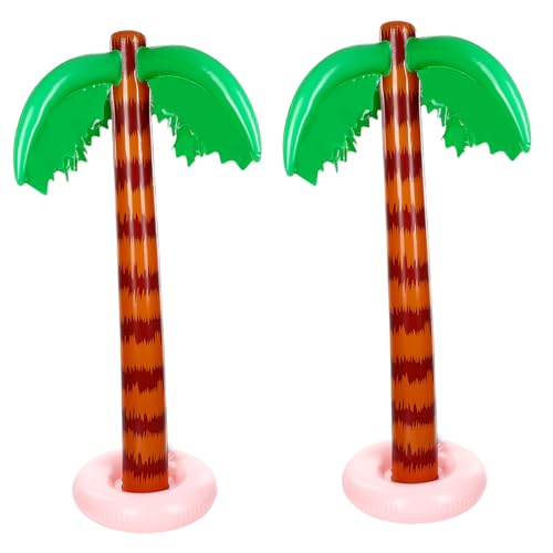 MILISTEN 4 Stück aufblasbare Kokospalme spaß the pleasure Künstliche aufblasbarer Pool Luftballons Pflanzendekor dekoratives aufblasbares Spielzeug Requisiten für Schwimmbecken Urwald von Milisten