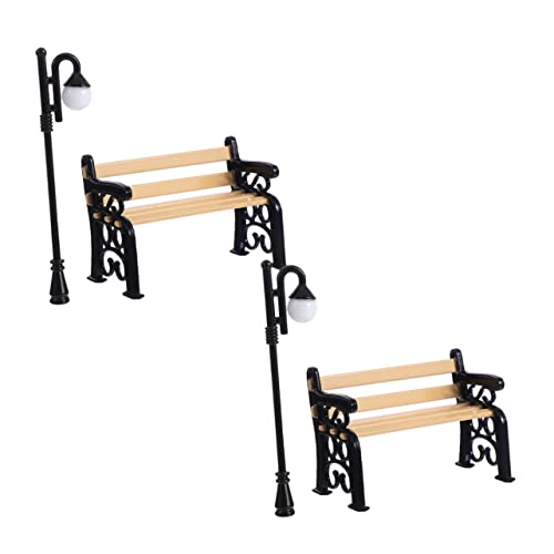 MILISTEN 4 Stücke Simulierte Park Stuhl Straße Lichter Puppenhaus Mini Puppe Stadt Bänke Stühle Dekorationen Metall MILISTEN 4 Stücke Simulierte Park Stuhl Straße Lichter Puppenhaus Mini Puppe Stadt Bänke Stühle Dekorationen Metall von Milisten