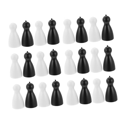 MILISTEN 40 Stück Teiliges Menschliche Schachfiguren aus Kunststoff Spielbrett Zubehör für Jump Checkers und Brettspiele Tragbar für Anfänger von Milisten