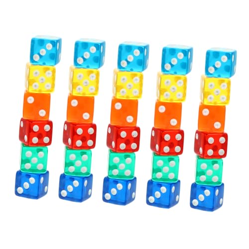 MILISTEN 40 Stück Transparente Acrylwürfel Spielwürfel für Brettspiele Partys und Lernspiele für Erwachsene von Milisten