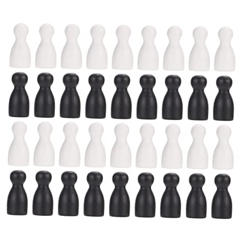 MILISTEN 48 Stück Teiliges aus Holz Schachfiguren für Brettspiele Schwarz und Weiß für Schachspiel Zubehör für Anfänger MILISTEN 48 Stück Teiliges aus Holz Schachfiguren für Brettspiele Schwarz und Weiß für Schachspiel Zubehör für Anfänger von Milisten