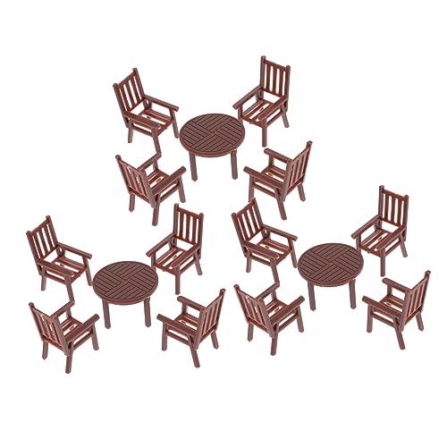 MILISTEN 4Sätze Mini und Stuhl Set Exquisites für Puppenhäuser Teiliges Möbelset für Wohnzimmer und Esszimmer für Einrichtung und Spielzeugmodelle von Milisten
