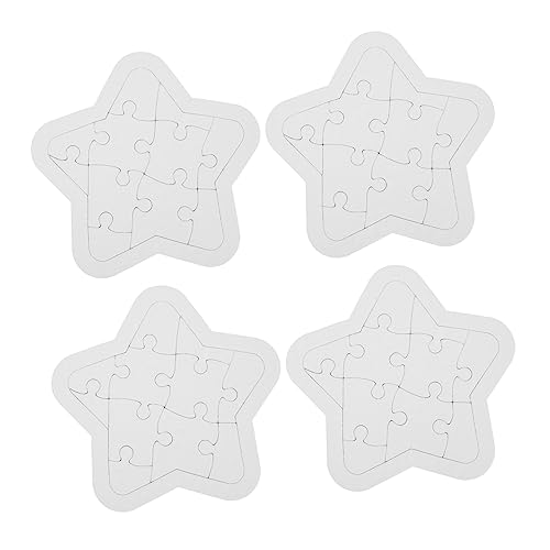 MILISTEN 4Sätze Teiliges Leeres Färbung Puzzle aus Hochwertigem Material DIY Stern Puzzle für Gestalten Zeichnungsmaterialien von Milisten