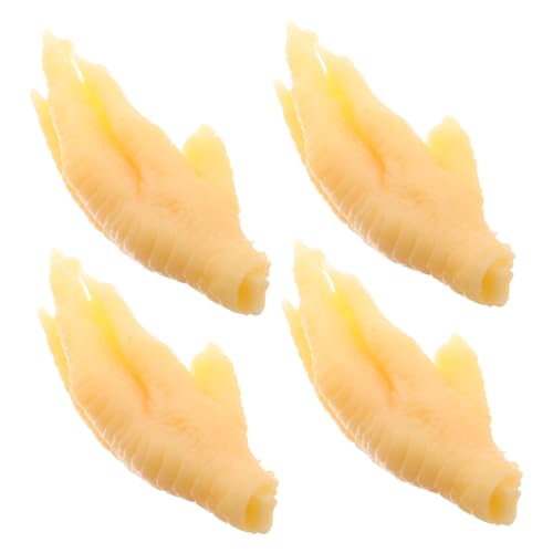 MILISTEN 4pcs Künstliche Hühnerfüße Füße Realistische Hühnerfüße Food Requisiten Simuliertes Huhn Füße Modell Für DIY Hotelplatte Dekorative Requisiten Hellgelb von Milisten