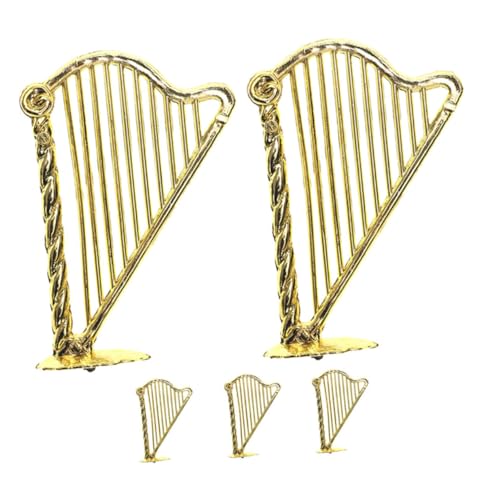 MILISTEN 5 Stück Mini-Harfe Kleines Harfeninstrument Winzige Harfe Mini-instrumentenmodell Puppenhausharfe Puppenhaus Musikinstrumente Maßstab 1 12 Miniaturmodell Einer Harfe Golden Plastik MILISTEN 5 Stück Mini-Harfe Kleines Harfeninstrument Winzige Harfe Mini-instrumentenmodell Puppenhausharfe Puppenhaus Musikinstrumente Maßstab 1 12 Miniaturmodell Einer Harfe Golden Plastik von Milisten