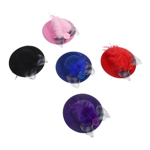 MILISTEN 5 Stück Puppen Dekohut Mini Strickmützen Mini Teeparty Hüte Kopfbedeckungen Bastelhüte Zylinder Kleiner Zylinder Zum Basteln Teehut Kleine Partyhüte Für Figuren von Milisten
