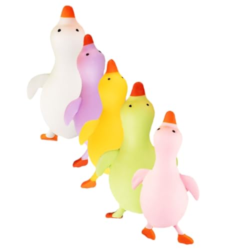 MILISTEN 5 Stück Teiliges Bunte Enten Quetschspielzeuge Stressabbau Lustige Fingerspielzeuge Partydeko Tragbar für Erwachsene von Milisten