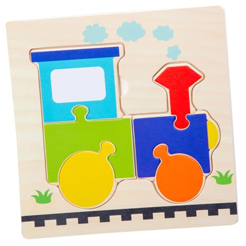 MILISTEN 5 Stück Teiliges Holzspielzeug Puzzle für Cartoon Auto Flugzeug Schiff Pädagogisches Fantasie und Hand Augen Koordination von Milisten