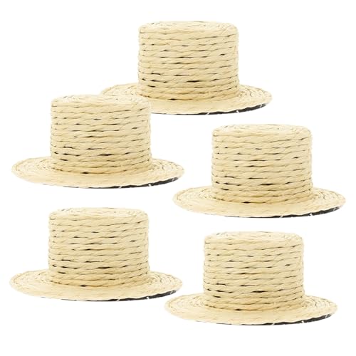 MILISTEN 5 Stück Teiliges Miniatur Strickmützen Süße Dekohüte für DIY Projekte für Puppen Teepartys und Kreative Bastelideen als Weihnachtsmütze für Landschaften von Milisten