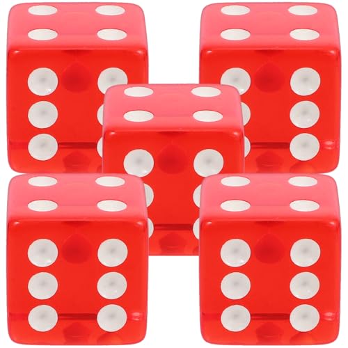 MILISTEN 5 Stück großes Würfelsieb Brettspiel Würfel Würfelspiele Partywürfel Tischspielwürfel 6 Seiten Würfel mehrseitige Würfel Zahlenwürfel klare Würfel Spielzubehör Acryl rot MILISTEN 5 Stück großes Würfelsieb Brettspiel Würfel Würfelspiele Partywürfel Tischspielwürfel 6 Seiten Würfel mehrseitige Würfel Zahlenwürfel klare Würfel Spielzubehör Acryl rot von Milisten