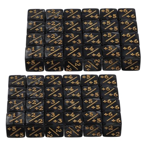 MILISTEN 50 Stück Arith metis Che Würfel Mathe-Tools für den Unterricht Bar-Spiel-Requisite Brettspiel-Würfelsammlung Zahlenwürfel Mathe-Übungsmaterial für Spiel Würfel Acryl Schwarz von Milisten