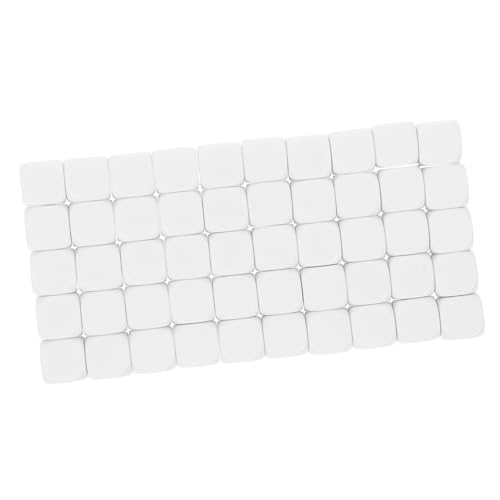 MILISTEN 50 Stück Leere Würfel Mini-Würfel Standard-Spielwürfel Mathematikmanipulationen Tischspielwürfel DIY -Würfel Machen sechsseitige Spielwürfel Spiel Würfel Acryl Weiß von Milisten