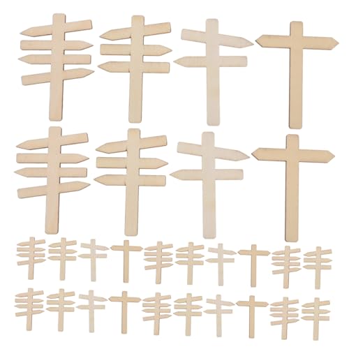 MILISTEN 50 Stück dekorativer Einsatz Kleinkindverkehrszeichen Modellspielzeug-Verkehrszeichen Zeichen für die Wanddekoration Kleinkindstraßenschild Straßenspielzeug Holz Khaki von Milisten