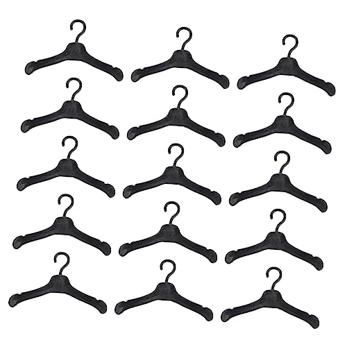 Milisten 50Stücke Puppenkleiderbügel aus Kunststoff Praktische Aufbewahrungslösung für Puppen Outfits Langlebig und Leicht für Puppenzubehör und Miniaturpuppenhäuser von Milisten