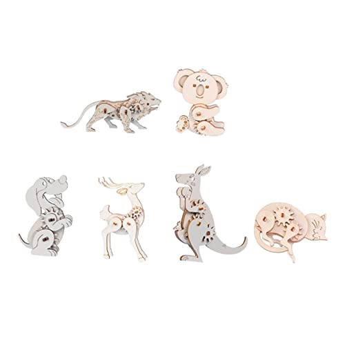 MILISTEN 6 Sätze Bildungsmodell Tierspielzeug Holzpuzzle Handwerk Tiermodelle Selber Machen 3D-Puzzle Für Bildungsspielzeug DIY-Puzzle- Hölzern MILISTEN 6 Sätze Bildungsmodell Tierspielzeug Holzpuzzle Handwerk Tiermodelle Selber Machen 3D-Puzzle Für Bildungsspielzeug DIY-Puzzle- Hölzern von Milisten