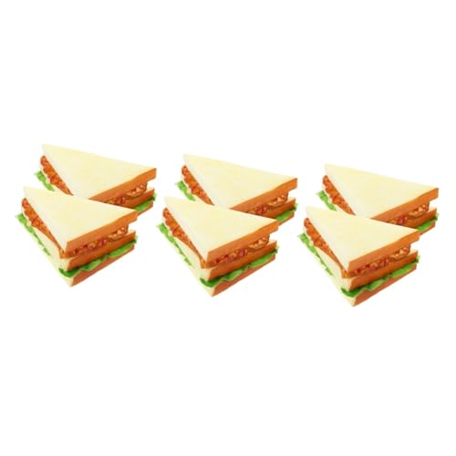 MILISTEN 6 Stck Künstliches Sandwich aus PU Material Realistische Food Model Fotorequisite für Bäckerei Küchendekoration Ladenpräsentation Langlebig und Detailgetreu von Milisten