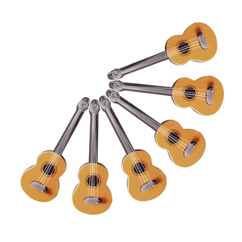 MILISTEN 6 Stück Miniatur Gitarren Modelle Set Klassische und Elektrische Miniaturinstrumente für Puppenhaus Deko Fotografie Requisiten Kreative Gestaltung und Musikliebhaber von Milisten