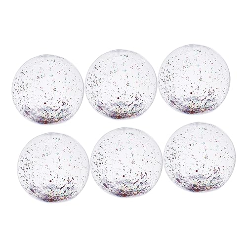 MILISTEN 6 Stück Strandball mit Pailletten Geburtstags-Wasserbälle aufblasbarer Ball aufblasbarer Wasserball Bälle für glänzende Kugeln Kinderbälle Beachball-Party PVC Grau von Milisten