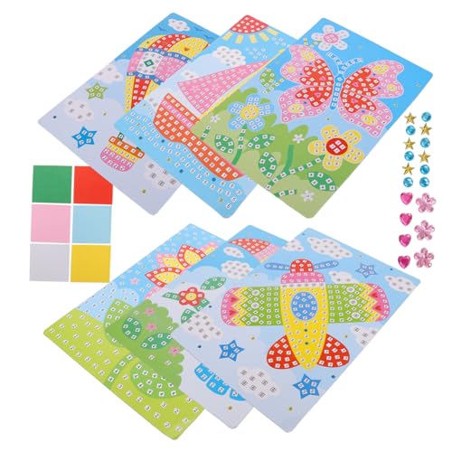 MILISTEN 6 Stück Teiliges Cartoon Puzzle Sticker Puzzlespielzeug für Kreatives Lernen und Eltern Junge Mädchen Interaktion Fördert Logisches und Praktische Fähigkeiten für Vorschulkinder von Milisten