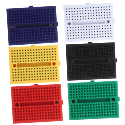 MILISTEN 6 Stück Teiliges Mini Breadboard Farben Lötfreies Steckbrett für Wissenschaftliche Experimente Kleine Breadboards aus Robustem Material Verformungsbeständig Für Elektronische von Milisten