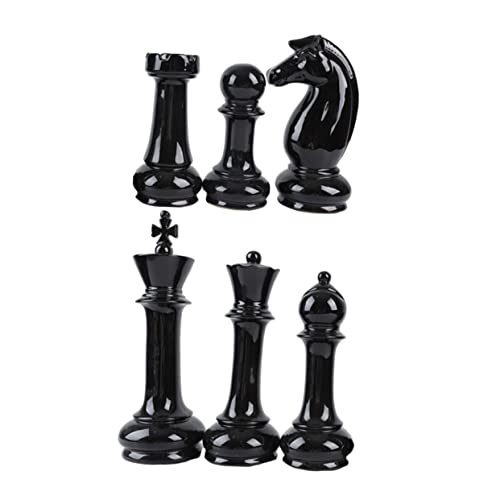 MILISTEN 6 Stück Teiliges Set Schachornament aus Schwarzer Keramik Dekorative Schachfiguren für Büro Wohnzimmer und Schlafzimmer Lustige Haushaltsverschönerung MILISTEN 6 Stück Teiliges Set Schachornament aus Schwarzer Keramik Dekorative Schachfiguren für Büro Wohnzimmer und Schlafzimmer Lustige Haushaltsverschönerung von Milisten