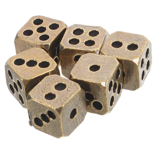 MILISTEN 6 Stück Teiliges Vintage Messing Robuste Spielwürfel mit Abgerundeten Ecken für Brettspiele und Partys Langlebig und Attraktiv Geschenkidee für Spieleliebhaber MILISTEN 6 Stück Teiliges Vintage Messing Robuste Spielwürfel mit Abgerundeten Ecken für Brettspiele und Partys Langlebig und Attraktiv Geschenkidee für Spieleliebhaber von Milisten