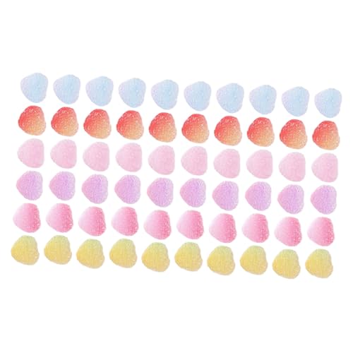 MILISTEN 60 Stück Fake Soft Candy Modelle Herzform Süßigkeiten für Diy Bastelprojekte Dekoration für Kuchen Partys Hochzeiten und Zuhause von Milisten