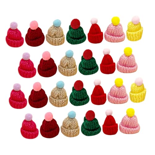 MILISTEN 60 Stück Mini Weihnachtsmützen Bunte Wollmützen für DIY Basteln Puppenhaus Dekoration und Foto Requisiten Wiederverwendbare Mini Hüte für Festliche Anlässe von Milisten