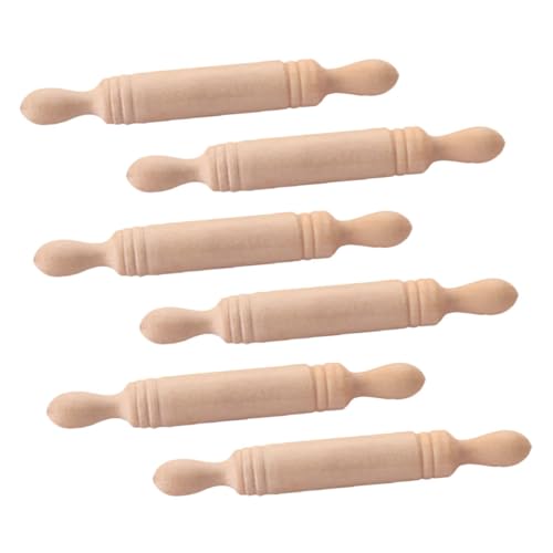 MILISTEN 6Stücke Mini Nudelholz Teiliges Mini Küchenzubehör für Puppenhaus Dekoration Pädagogisches für Modell für Kreative Mini Küchen Szenen Holzoptik MILISTEN 6Stücke Mini Nudelholz Teiliges Mini Küchenzubehör für Puppenhaus Dekoration Pädagogisches für Modell für Kreative Mini Küchen Szenen Holzoptik von Milisten