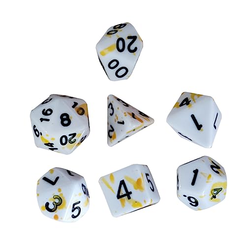 MILISTEN 7 Stück Teiliges Blutige Dice für Rollenspiele Party Zubehör Halloween Dekoration Langlebig und Wiederverwendbar Spieleabende und Outdoor Aktivitäten von Milisten