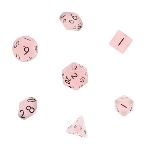 Milisten 7stücke Kreative Kleine Würfel Leuchtende Mini Spielwürfel Requisiten Für Brettspiele Und Partys von Milisten
