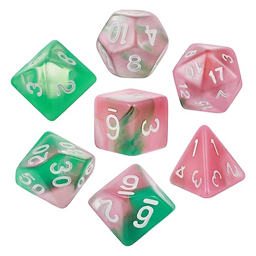 MILISTEN 7 Stück Teiliges Polyeder Würfel Set aus Klarem Acryl mit Zahlen Multifunktionale Würfel für Brettspiele Leicht Kompakt und Wiederverwendbar für Familie Bar und Spielspaß Unterwegs von Milisten