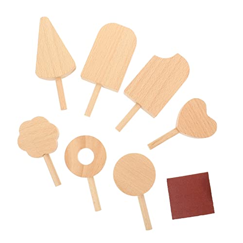 MILISTEN 7 Stück Teiliges Set aus Holz Eisformen für Unfertige Eiscreme Bastelsets zum Malen und Dekorieren für Kreative Aktivitäten und Fotorequisiten MILISTEN 7 Stück Teiliges Set aus Holz Eisformen für Unfertige Eiscreme Bastelsets zum Malen und Dekorieren für Kreative Aktivitäten und Fotorequisiten von Milisten
