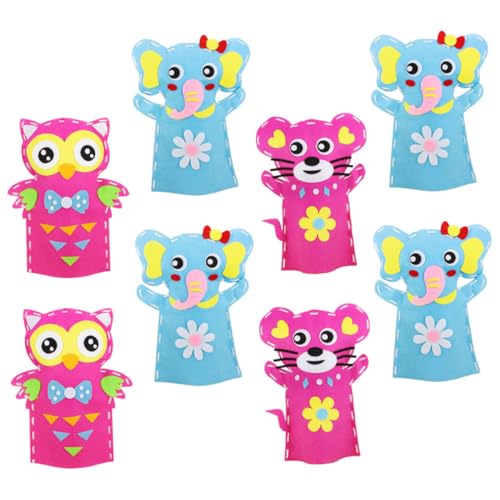 MILISTEN 8 Sätze Teiliges DIY Handpuppen Bastelset für Kreative Tierförmige Stoffpuppen für Interaktives und Geschichtenerzählen für Bastelprojekte und Eltern Junge Mädchen Interaktion von Milisten