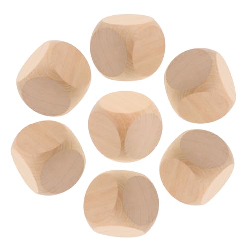 MILISTEN 8 Stück Leere Würfel Lebensmittelentscheider Brettspiel DIY Würfel Spielzeugwürfel Quadratische Würfel Graffiti-würfel Abendessen Würfel Farkle Standard-spielwürfel Holz Beige von Milisten