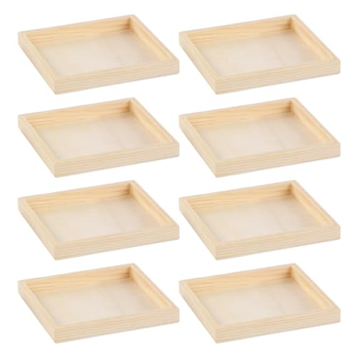 MILISTEN 8 Stück Teiliges Holz Puzzlesortier mit Glatter Oberfläche Quadratische Puzzle Trays aus Stabilem Holz für Puzzleaufbewahrung und Räumlicher Vorstellungskraft für von Milisten