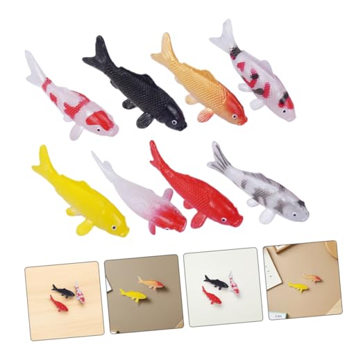 Milisten 8stücke Miniatur-goldfischfiguren Aus PVC Für Aquarien Bonsais Und Puppenhäuser Kleine Fische Als Simulationsdekoration Aquariumdekor Und Zubehör Für Miniaturgärten Und von Milisten