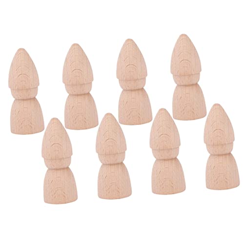 MILISTEN 8 Stück Teiliges Unlackierte Holzpuppen DIY Holzfiguren für Kreatives Basteln Deko für Sandtische und Kinderzimmergestaltung von Milisten